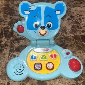 Vtech Bear's Baby Laptop Blue Learning Toy Song Musicals Baby Toddler Fun!